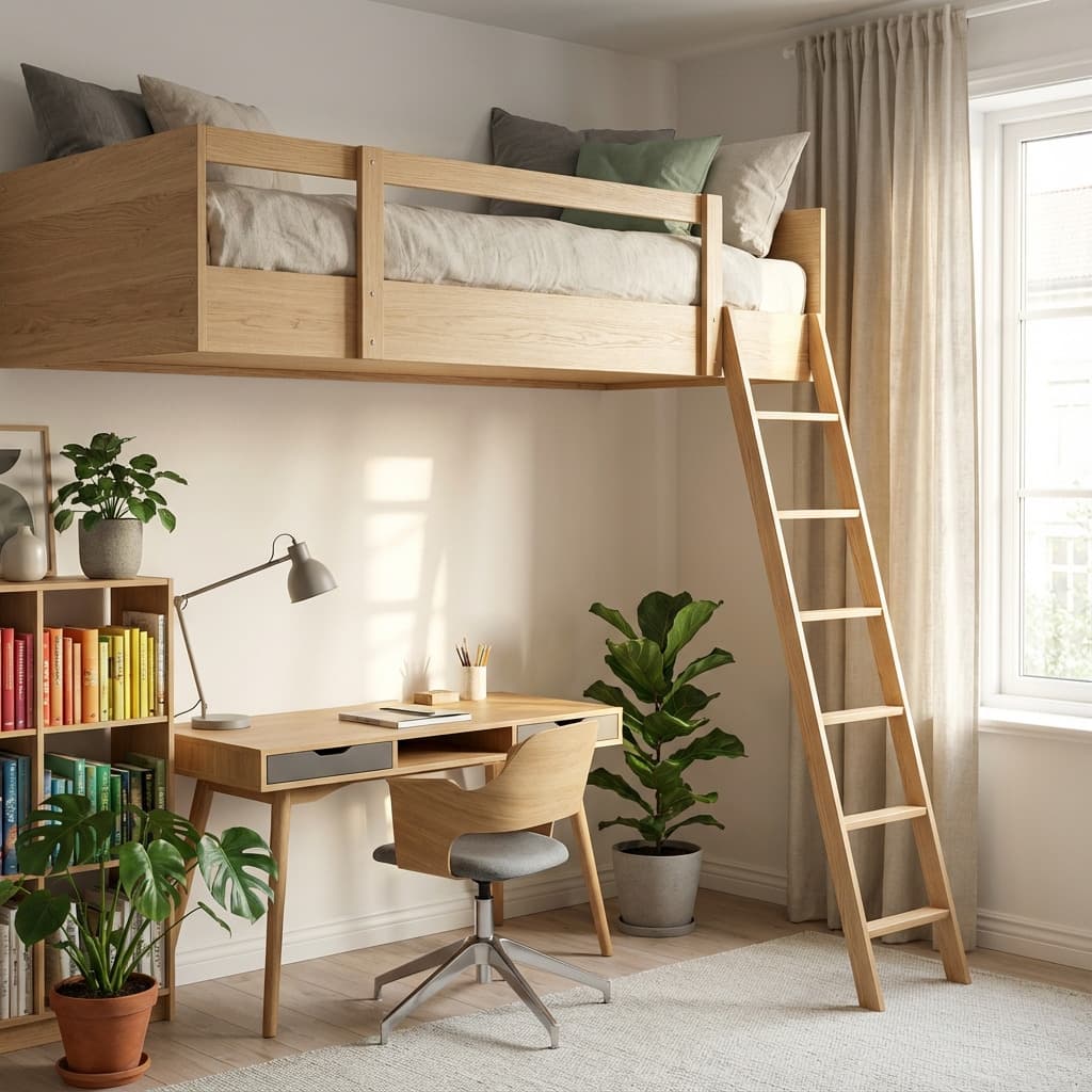 Installation d'un lit mezzanine avec outils